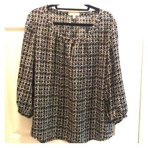 Banana Republic patterned blousy blouse